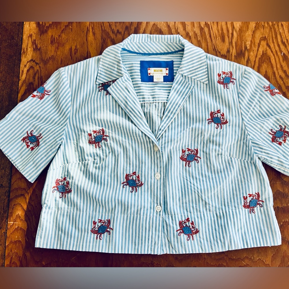 Maeve by Anthropologie crab crop top
